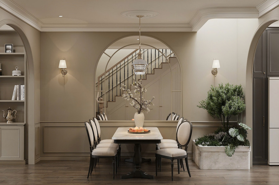 Khu vực ăn nhà chị Thương