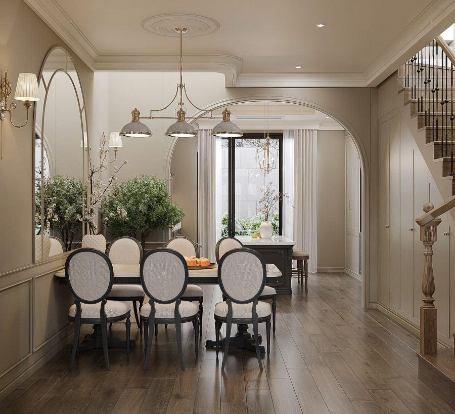 Phòng ăn nhà chị Thương