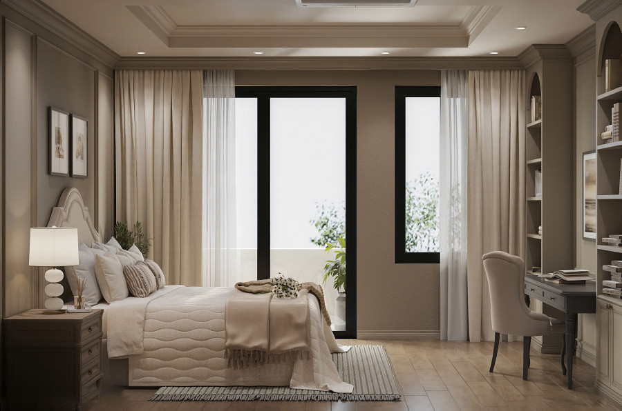 Góc bên phòng ngủ nhà c Thương