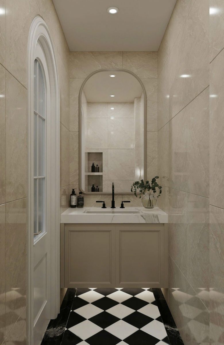 Nhà vệ sinh phòng bé trai nhà c Thương