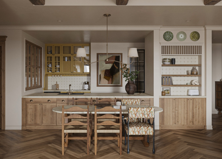 Khu vực bếp nhà chị Ngọc