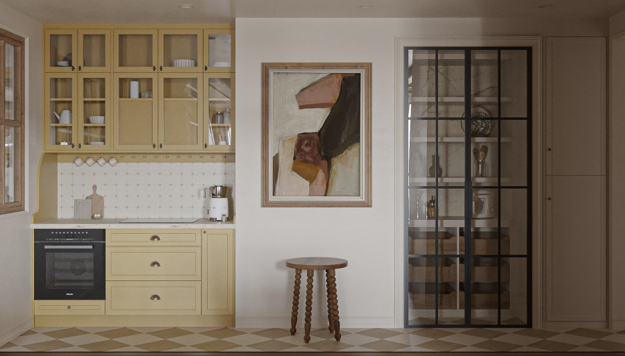 Khu vực bếp nhà chị Ngọc