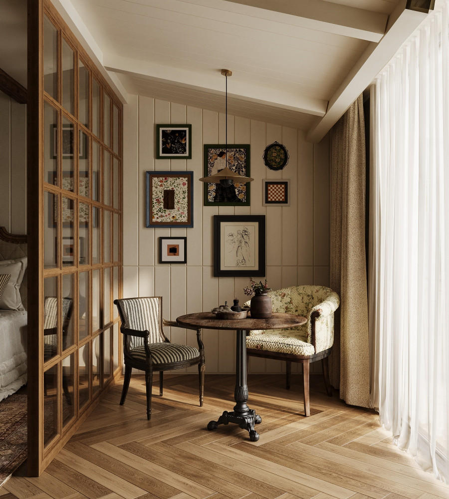 Góc thư giãn liên kết phòng ngủ