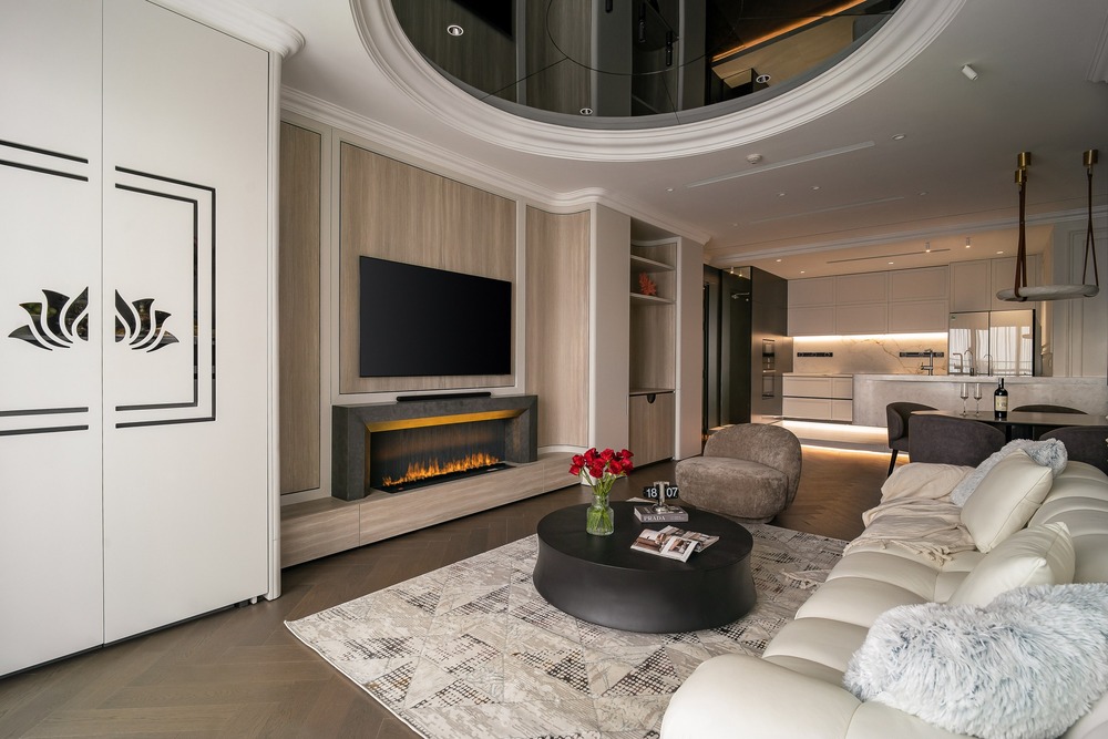 Phòng khách tại căn hộ anh Hòa