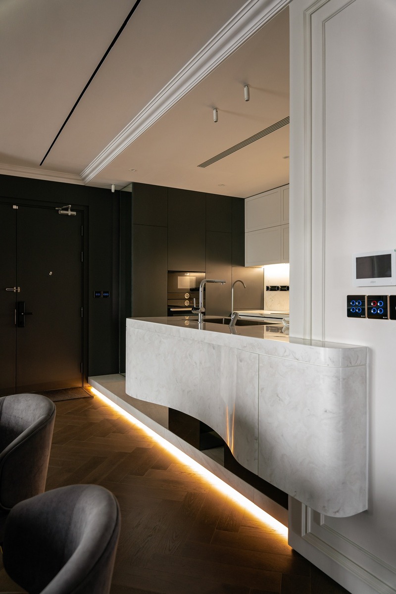 Khu vực bếp tại căn hộ anh Hòa