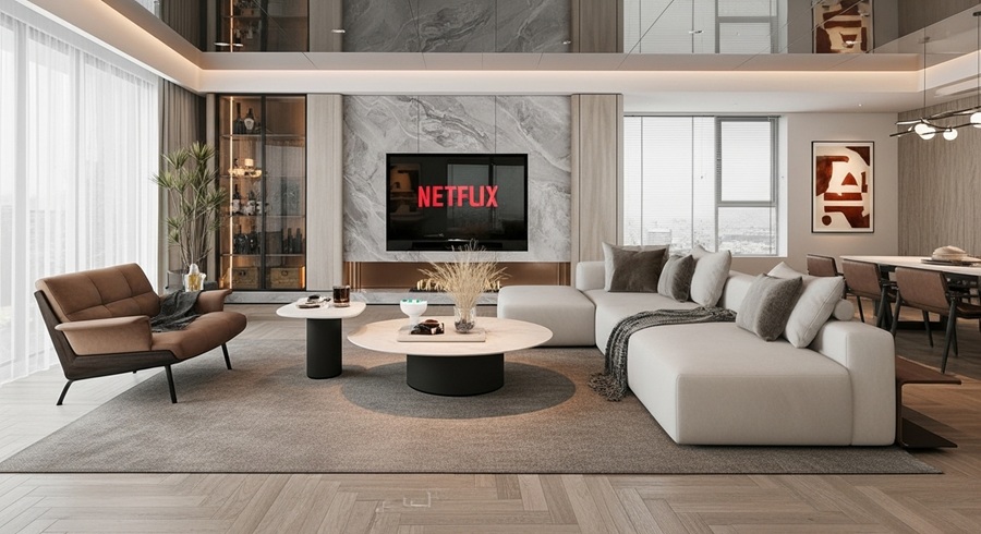 1-1 Phòng khách nhà chị Mai Anh Đà Nẵng