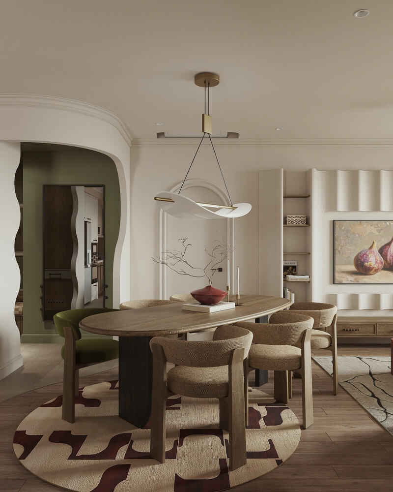 Bàn ăn tại căn hộ của anh Tường Bàn ăn tại căn hộ của anh Tường