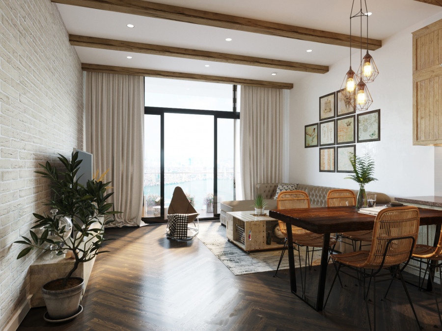 Phòng khách căn hộ ạnh Tiến