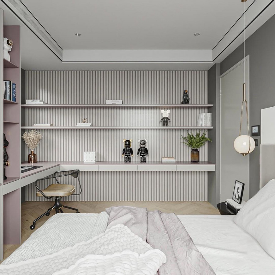 Phòng ngủ tại căn hộ nhà anh Hùng