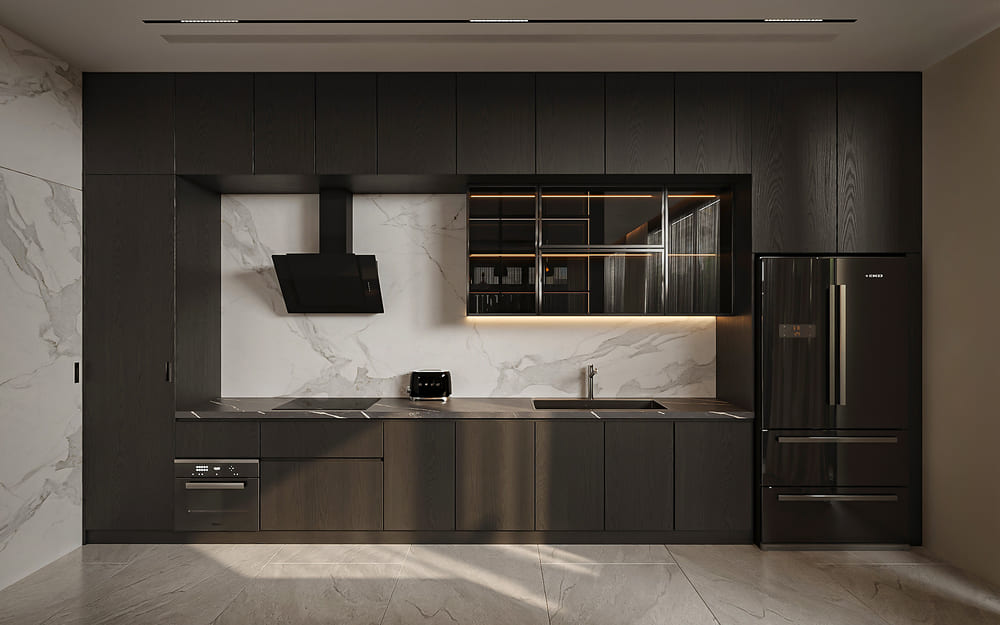 Khu vực bếp tại biệt thự của anh Đức