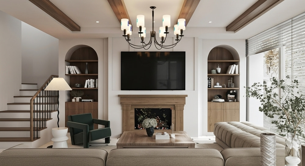 Phòng khách tại biệt thự anh Sơn