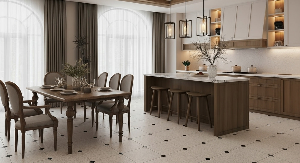 Khu bếp tại biệt thư nhà anh Sơn