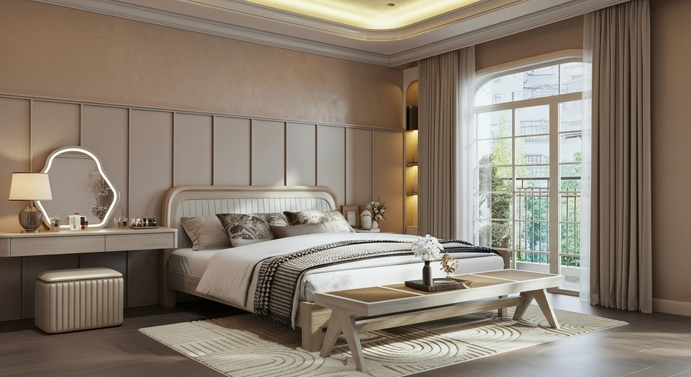 Phòng ngủ chính nhà anh Sơn