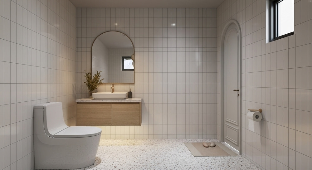 Wc tại biệt thự của anh Sơn