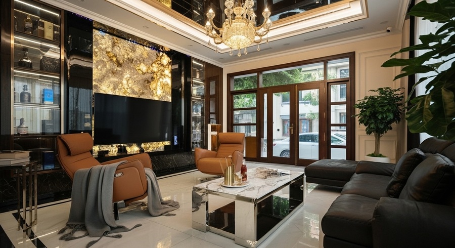 1-3 Phòng khách nhà anh Phúc Vinhomes 