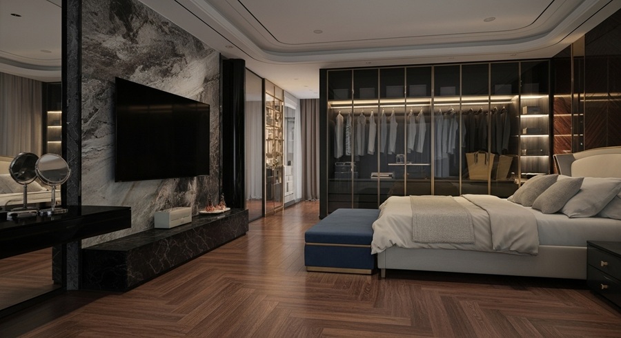 3-3 Phòng ngủ chính nhà anh Phúc Vinhomes