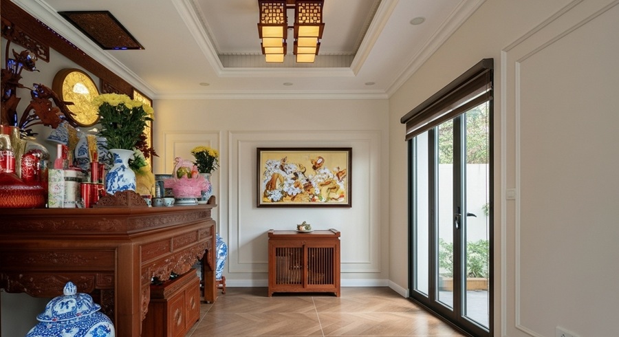 Phòng thờ nhà anh Phúc Vinhomes 3