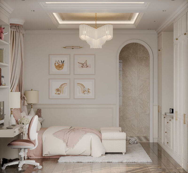 Phòng ngủ của con gái anh Tân