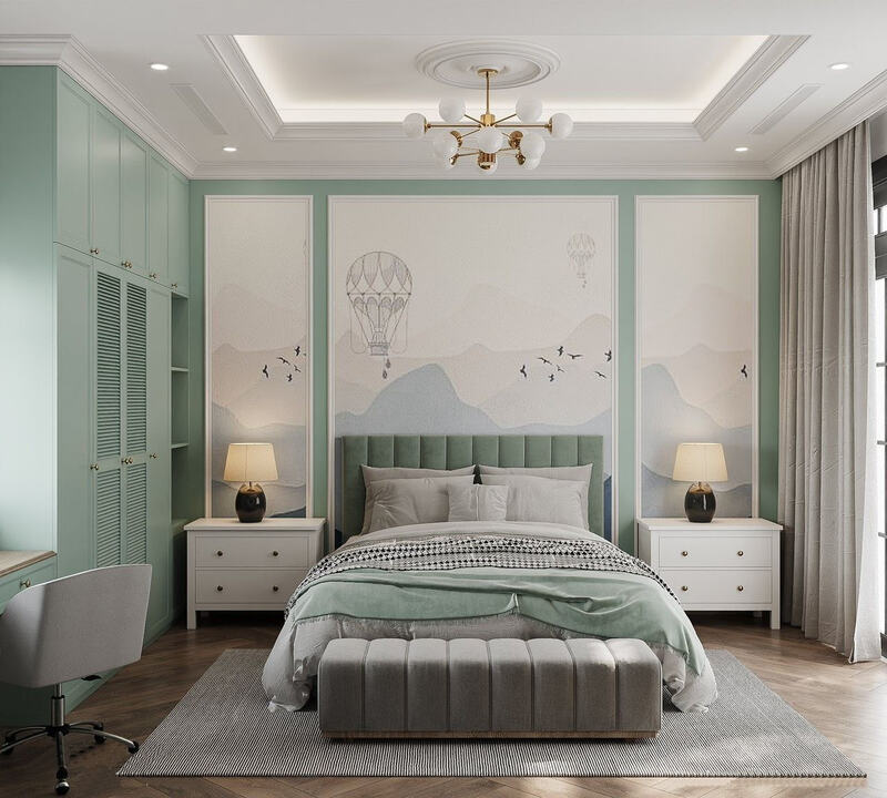 Phòng ngủ con trai của anh Tân