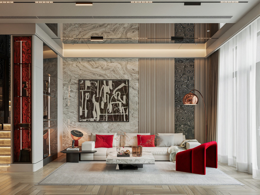 Phòng khách biệt thự chú Hoàng