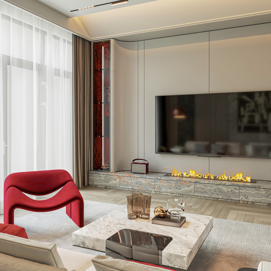 Phòng khách biệt thự chú Hoàng