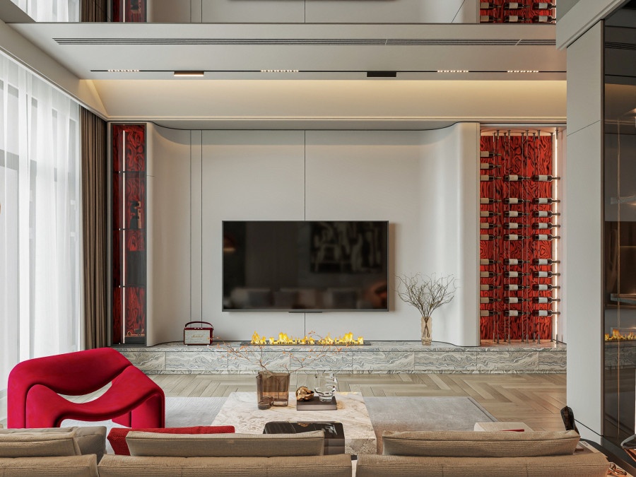 Phòng khách biệt thự chú Hoàng