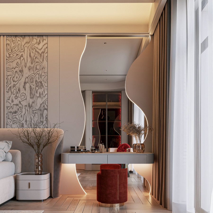 Bàn trang điểm phòng ngủ tại biệt thự chú Hoàng