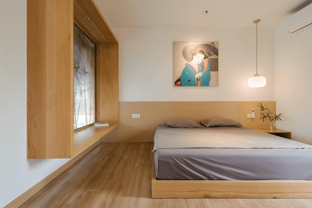 Phòng ngủ tại nhà cấp 4 của cô Lan