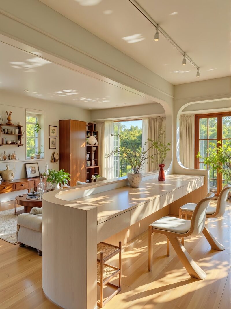 Không gian phòng khách thoáng sáng