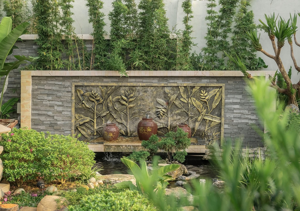 Tiểu cảnh sân vườn nhà chị Vân Anh