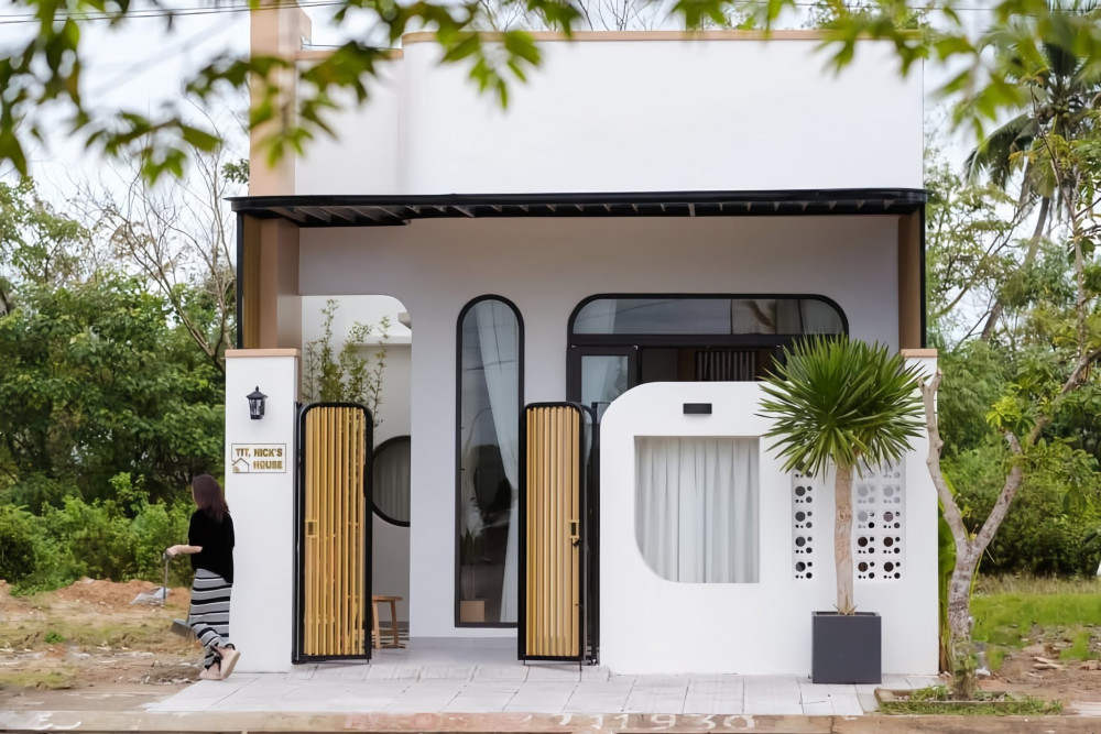 Mặt tiền căn nhà cấp 4 của anh Thiết