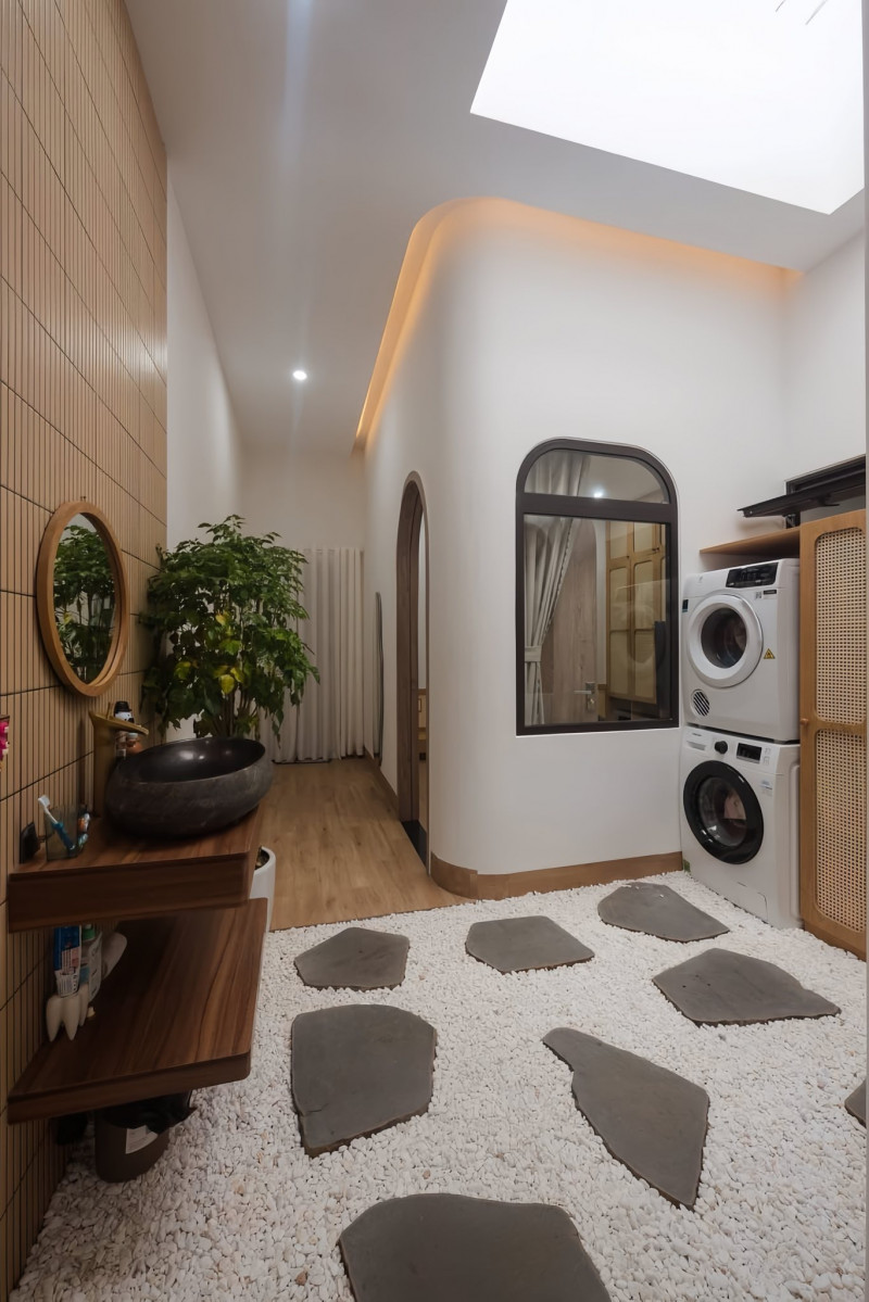 Khu giặt đồ nhà anh Thiết