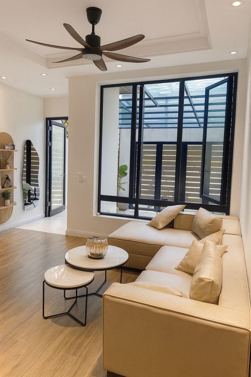 Phòng khách nhà chị Dung