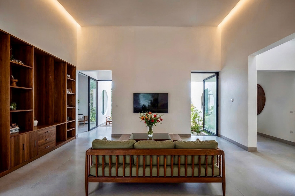 Phòng khách nhà chú Trung tại quận 7