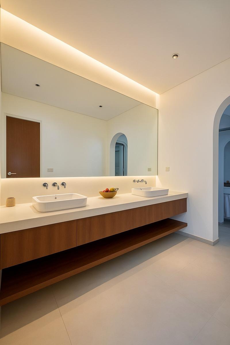 Phòng tắm nhà chú Trung