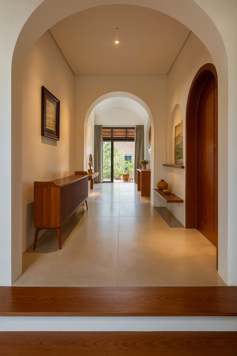 Hành lang của ngôi nhà cấp 4