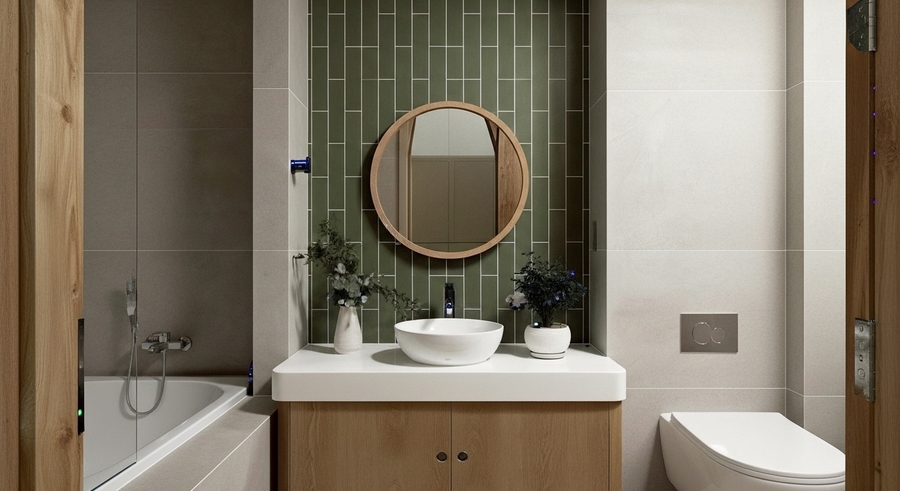 Phòng tắm nhà chị Hoan