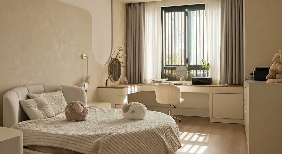 Phòng ngủ của con gái chị Hoan