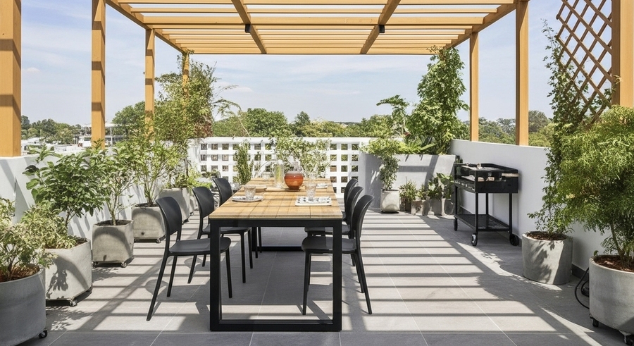 Sân vườn nhỏ trong căn nhà cấp 4