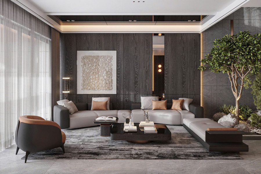 Phòng khách biệt thự villa Hải Phong