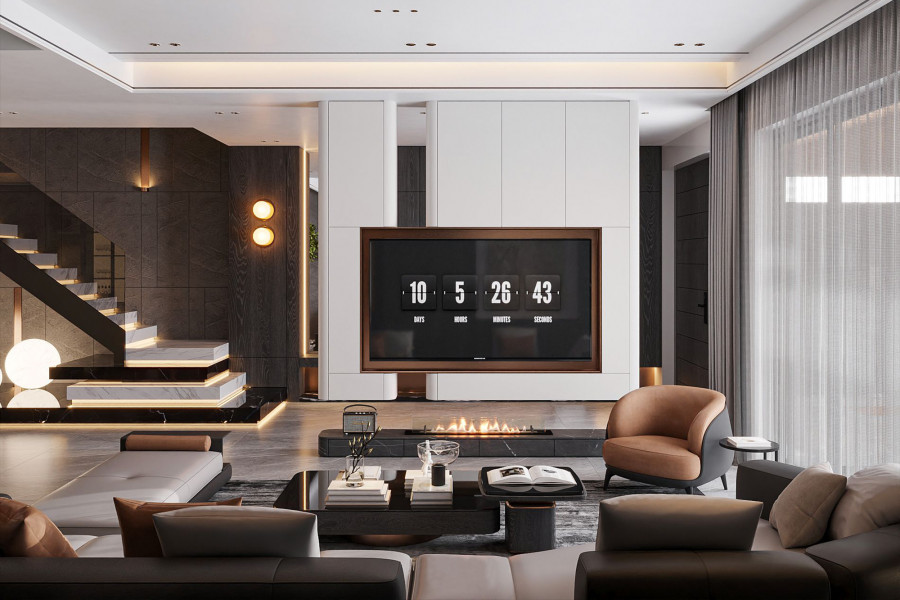 Phòng khách biệt thự villa Hải Phong