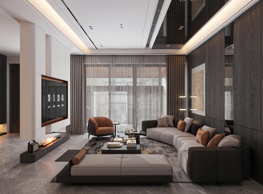 Phòng khách biệt thự villa Hải Phong