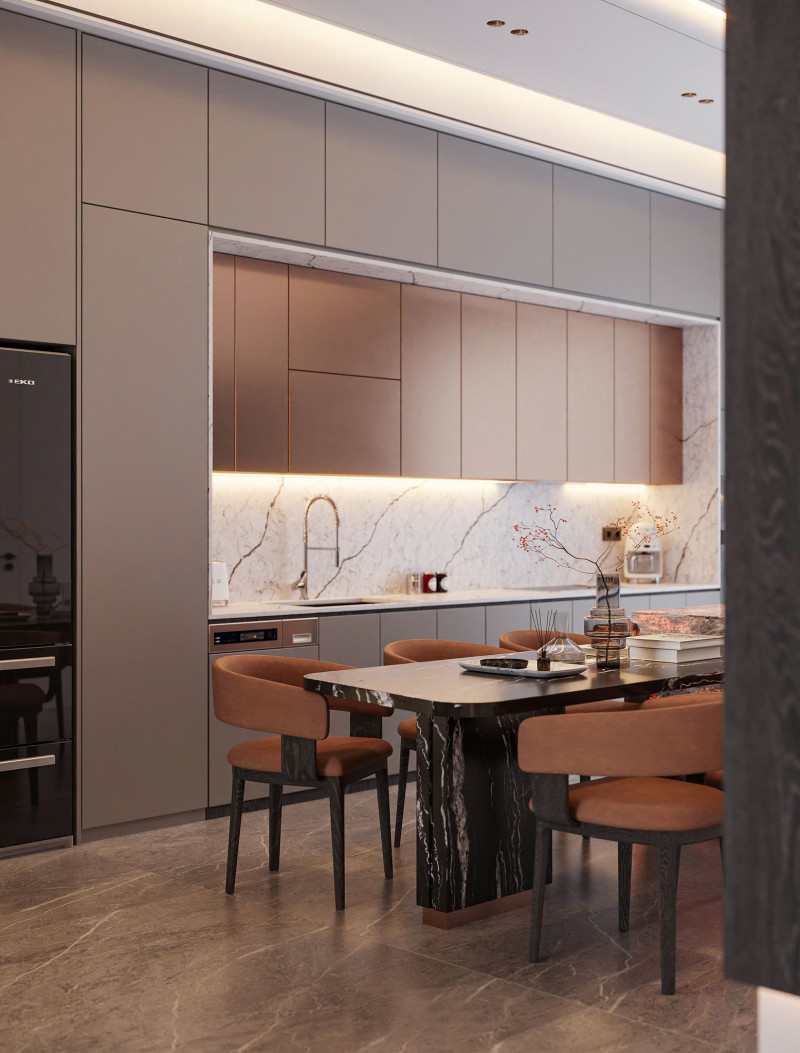 Khu bếp tại villa Hải Phong