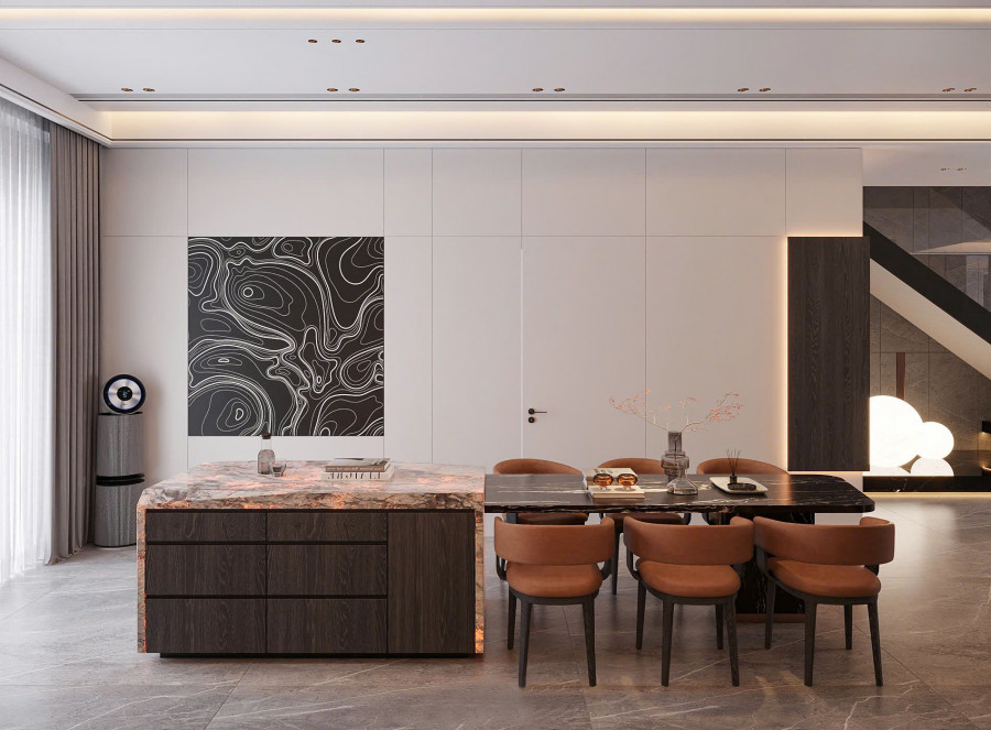 Khu bếp tại villa Hải Phong