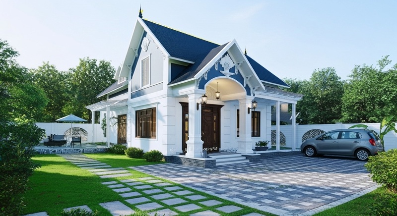 Nhà cấp 4 tân cổ điển Nhà cấp 4 tân cổ điển