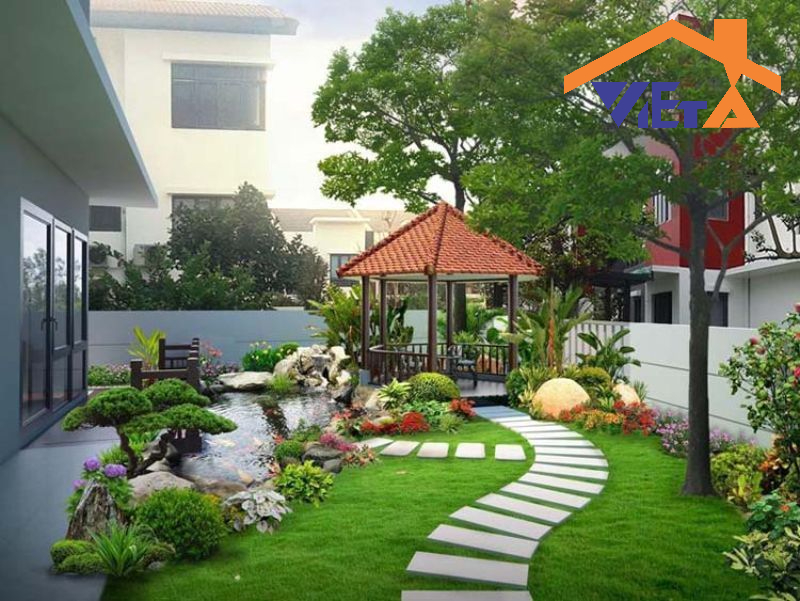 Không gian của biệt thự sân vườn thiết kế mở