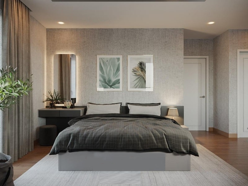 Vách ốp đầu giường phòng ngủ khách sạn